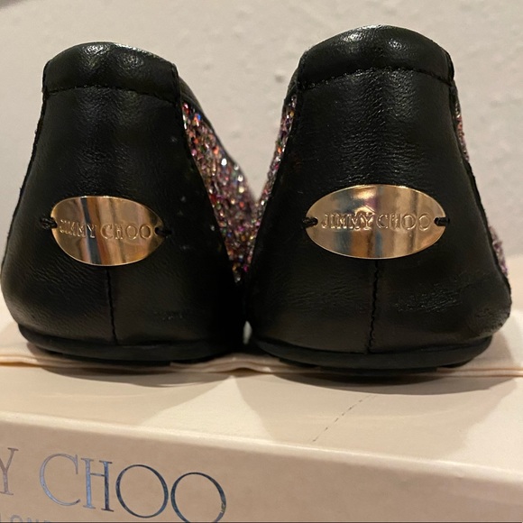 SOLD. Jimmy Choo Walsh Glitter Flat NEW! - Picture 3 of 6